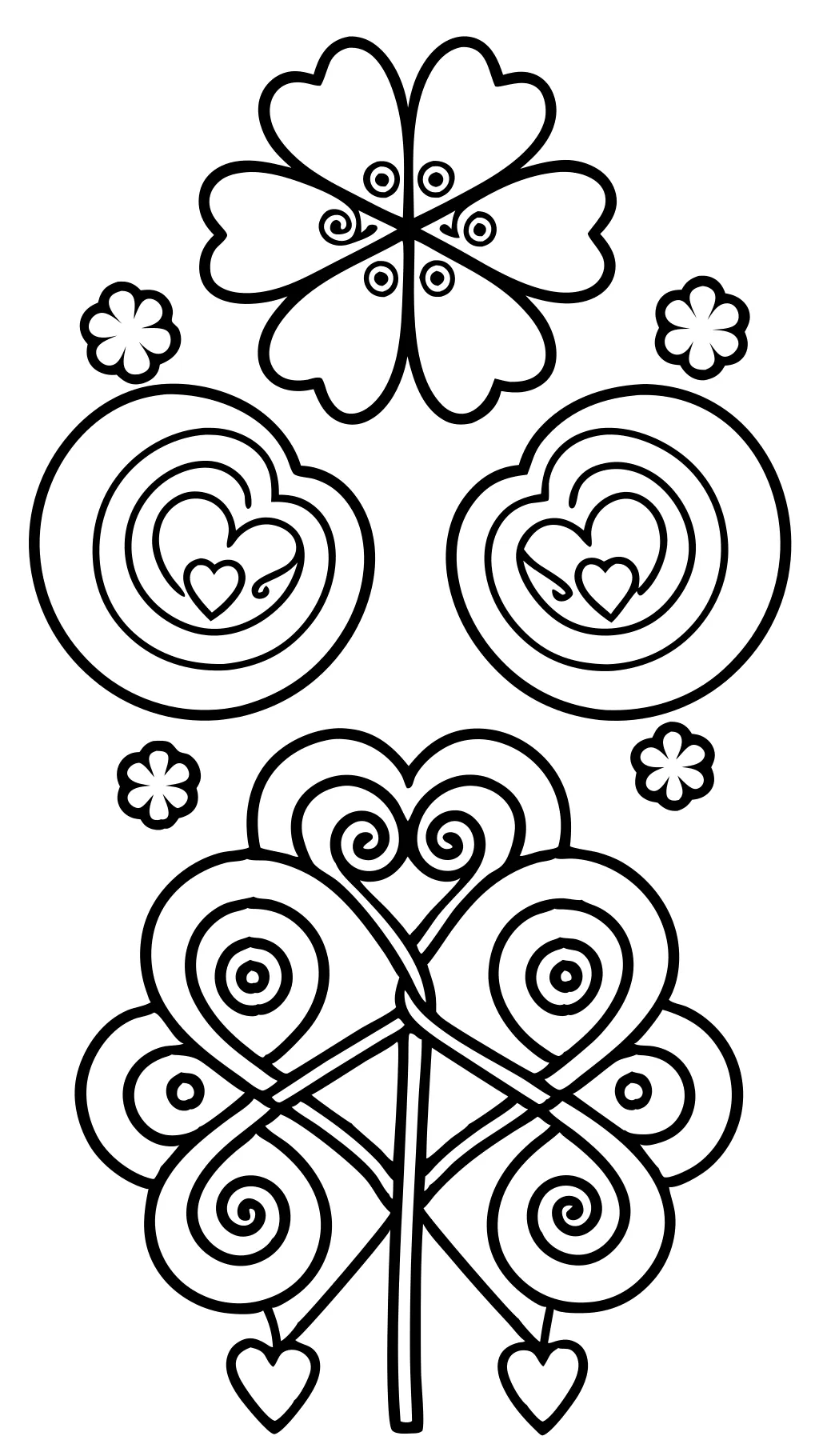 coloring pages shamrocks